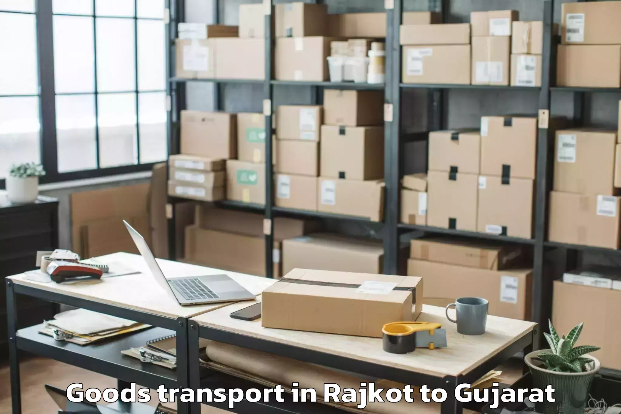 Efficient Rajkot to Cept University Ahmedabad Goods Transport